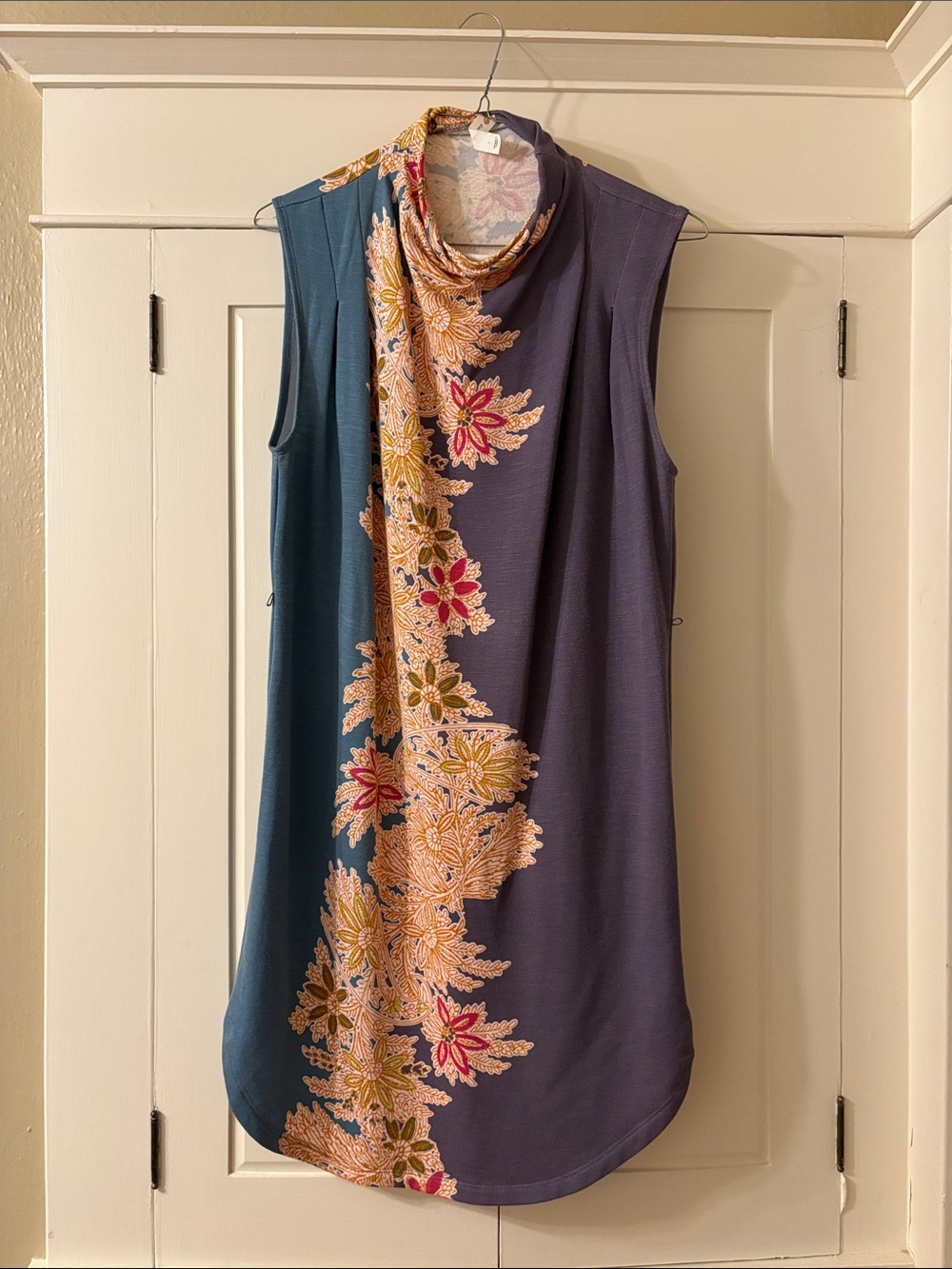 daily Practice by Anthropologie Sleeveless Floral-Panel Tunic